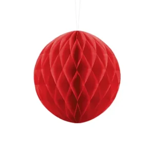 Bola ido de abeja roja de papel para decoración de fiestas
