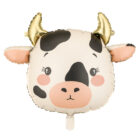 Globo con forma de vaca hinchado con helio, mide 57x47cm