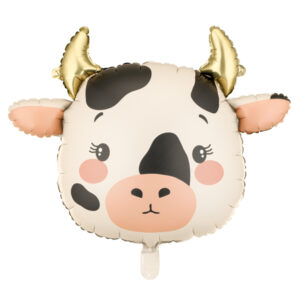 Globo con forma de vaca hinchado con helio, mide 57x47cm