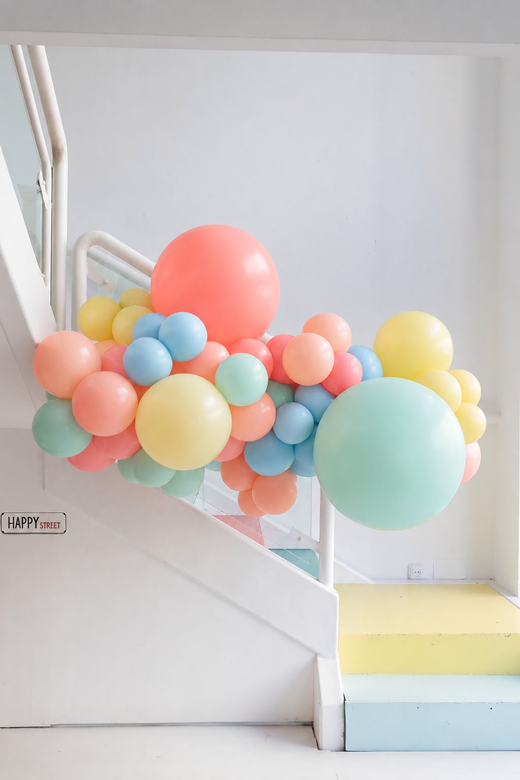 Guirnalda globos pastel Guirnalda de globos pastel lista para colgar, con envio a domicilio