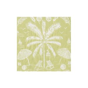 Pack de 20 servilletas cocktail palms Key lime de 3 capas de 25x25cm.