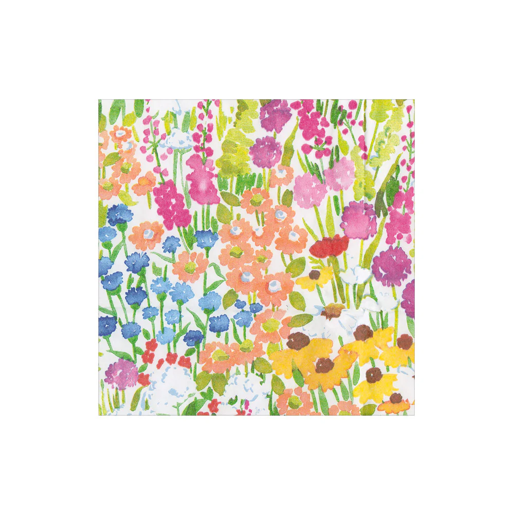 Servilletas cocktail primavera Pack de 20 servilletas cocktail primavera, con estampado de flores, miden 25x25cm abiertas.