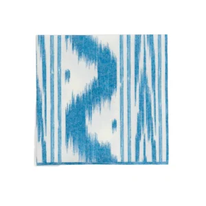 Pack de 20 servilletas cocktail toile de Nantes blue, miden 12,4x12,5cm plegadas