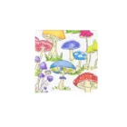 Pack de 20 servilletas cocktail woodland mushrooms, miden 25x25cm abiertas.