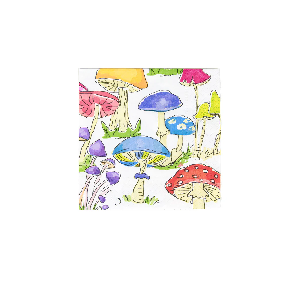 Servilletas cocktail woodland mushrooms Pack de 20 servilletas cocktail woodland mushrooms, miden 25x25cm abiertas.