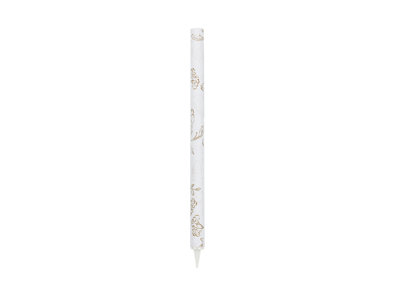 Bengala tarta floral 25 cm Bengala blanca larga de 25cm con elegante estampado floral para tartas de cumpleaños y celbraciones