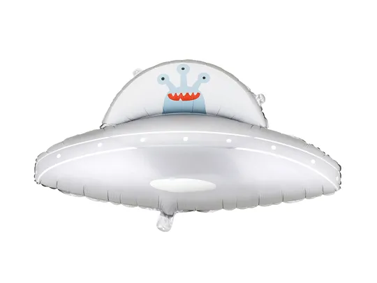 Globo OVNI platillo volante Globo de foil con forma de platillo volante ovni y alienígena de 79x55 cm inflado con helio