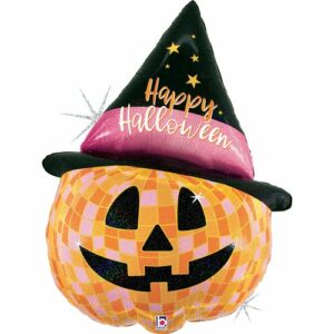 Globo con forma de calabaza disco hinchado con helio