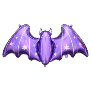 Globo murcielago morado sin hinchar.