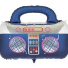 Globo de foil con forma de radio retro o boobox musical de 98 x 70, 5 cm hinchado con helio