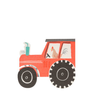 Pack de 16 servilletas de tractor de granja