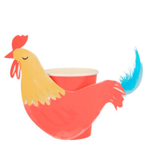 Vasos de gallo de granja, capacidad de 256ml