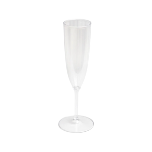 Copa de champán de plástico reutilizable transparente de 140ml
