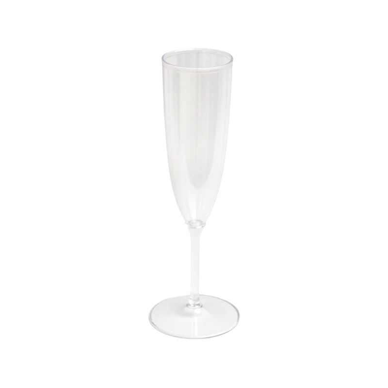Copa champán reutilizable transparente Copa de champán de plástico reutilizable transparente de 140ml