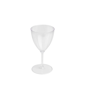 Copa de vino reutilizable transparente con capacidad de 160 ml