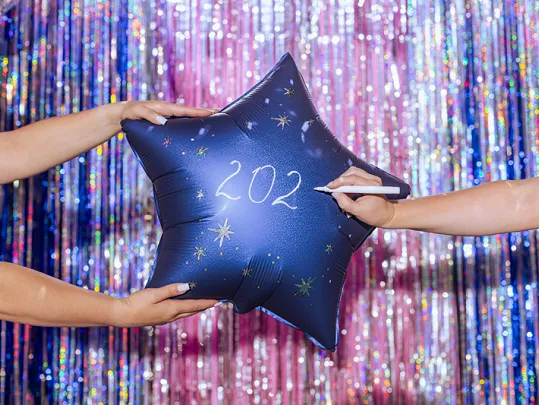 Globo estrella personalizable sin hinchar.