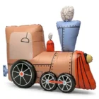 Globo tren locomotora sin hinchar