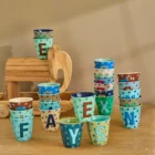 Vasos con Inicial y estampado de estrellas