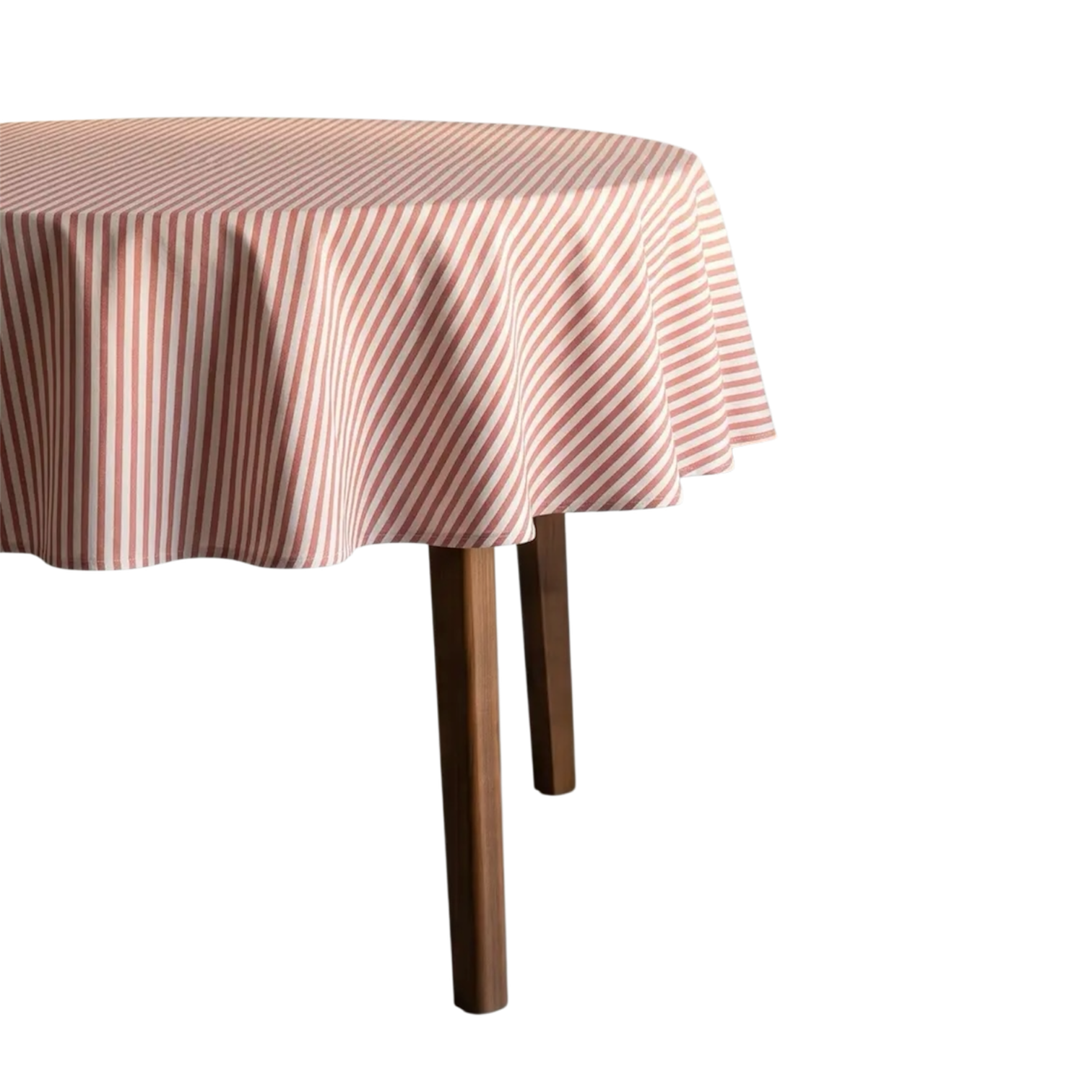 Mantel redondo antimanchas rayas Teja Mantel redondo antimanchas rayas Teja de 155 x 155cm